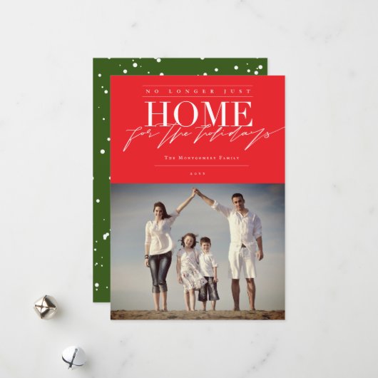 もはや休暇の写真のための家ではないおもしろい シーズンカード (正面/裏面インサイチュ)