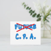 もはや将来のCPA卒業デザイン 案内ポストカード (スタンド正面)