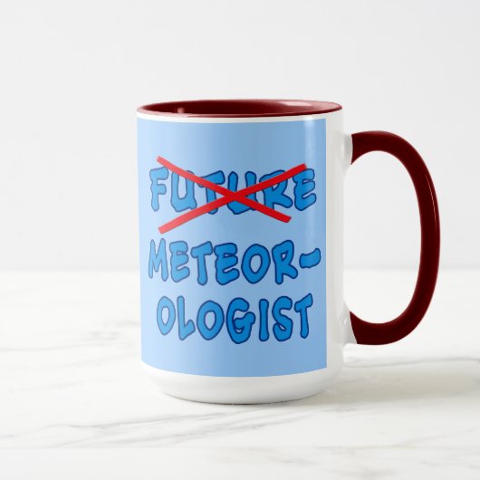 もはや未来の気象学者の卒業のギフト マグカップ (右)