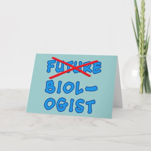もはや未来の生物学者の卒業デザイン カード (正面)