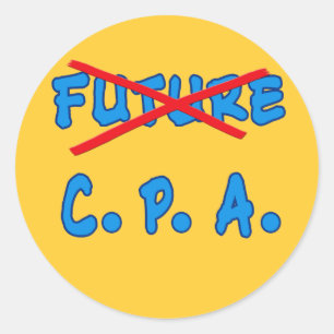 もはや未来のCPAの卒業のデザイン ラウンドシール