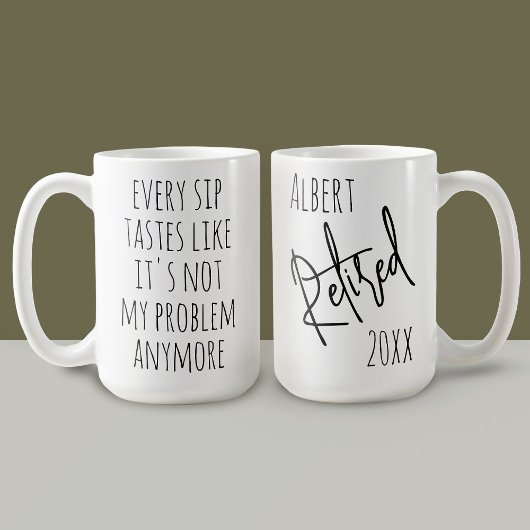 もはや私の問題は退職おもしろいのカスタム コーヒーマグカップ