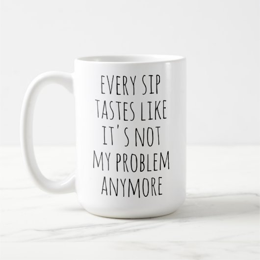 もはや私の問題は退職おもしろいのカスタム コーヒーマグカップ (左)