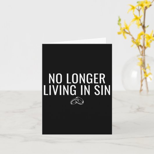 もはや罪の新婦の結婚おもしろいに住んでいない カード (黄色い花)