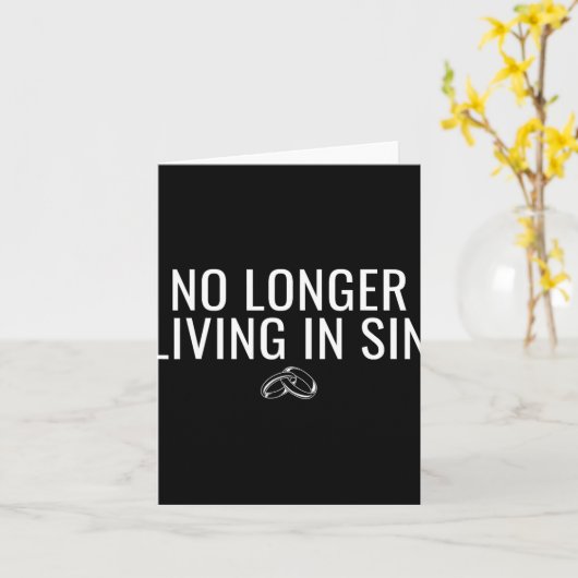 もはや罪の新婦の結婚おもしろいに住んでいない カード (黄色い花)