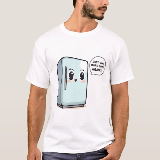 もひとつだけ – 笑える会話する冷蔵庫デザイン Tシャツ (正面)