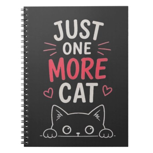 もひとり猫が欲しい 面白い かわいい 猫好き デザイン ノートブック (正面)