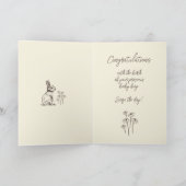 もふもふうさぎのベビーボーイ・ボナンザ - 新生児男の子です。 カード (内部)