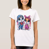 👕🐰もふもふうさぎレディースTシャツ Tシャツ (正面)