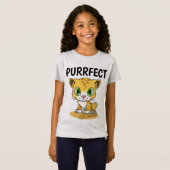 もふもふかわいい女の子ねこTシャツ Tシャツ (正面フル)