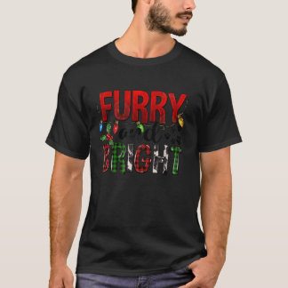 もふもふで明るい犬の肉球 猫の肉球 愛好家 メリークリスマス Tシャツ