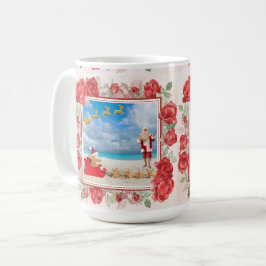 もふもふと明るいクリスマス コーヒーマグカップ