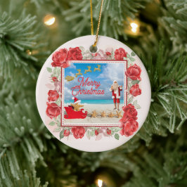 もふもふと明るいクリスマス セラミックオーナメント