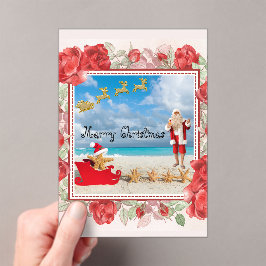 もふもふと輝くクリスマス アクリル招待状