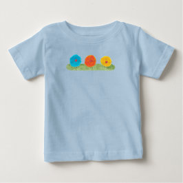 もふもふな生き物がハートを持っている ベビーTシャツ