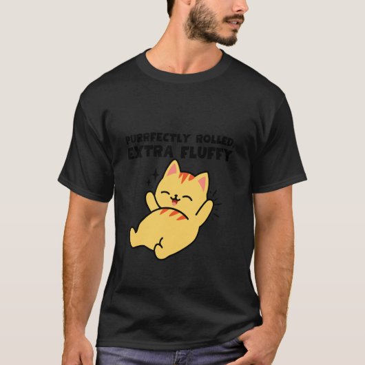 もふもふに巻かれた猫の気配 Tシャツ (正面)