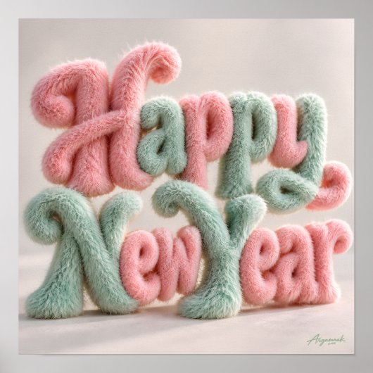 もふもふの新年おめでとう ポスター (正面)