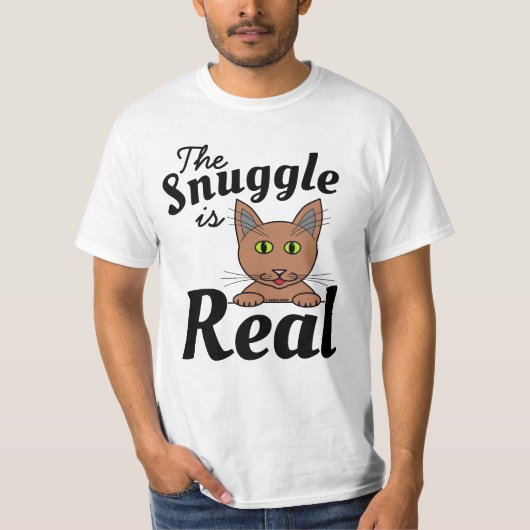 もふもふは実在する かわいい猫Tシャツ Tシャツ (正面)