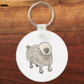 もふもふひつじ犬の謎生物 キーホルダー (正面)