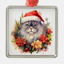 もふもふクリスマス猫フェイス