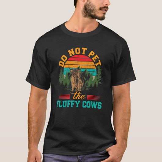 もふもふ牛に触らないで - バイソン Tシャツ (正面)