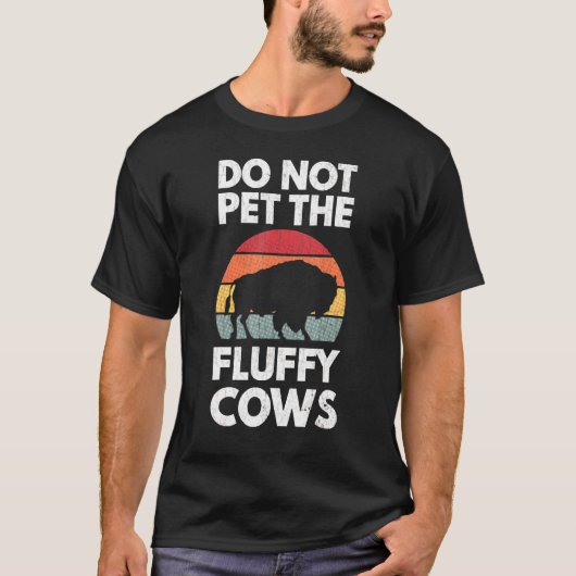 もふもふ牛に触らないで Tシャツ (正面)