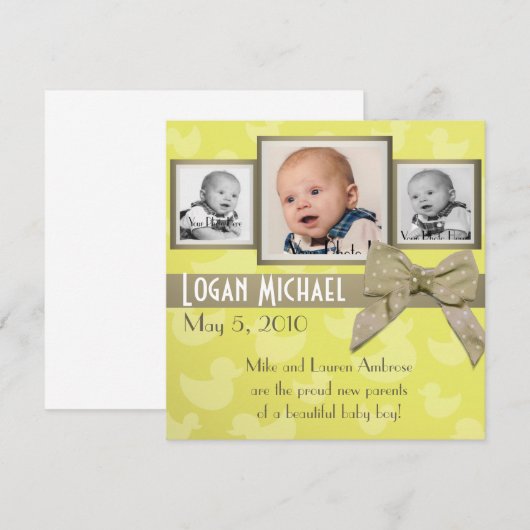 もふもふ かわいい 案内状 (正面/裏面)