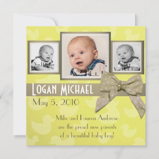 もふもふ かわいい 案内状 (正面)