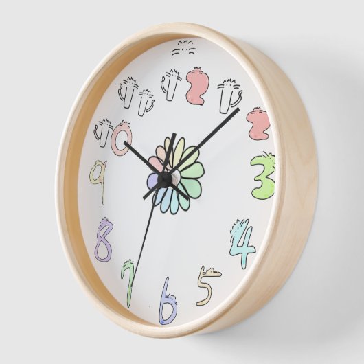 もふ時計 壁時計 (傾斜)