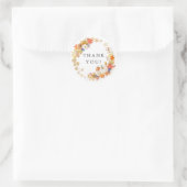 もみじとカボチャのシャワープレゼント感謝ステッカー ラウンドシール (バッグ)