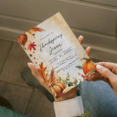 もみじとカボチャの感謝祭ディナー 招待状