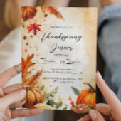 もみじとカボチャの感謝祭ディナー 招待状