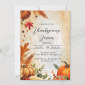 もみじとカボチャの感謝祭ディナー 招待状 (正面)