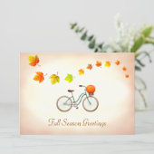 もみじと自転車のハロウィン挨拶 カード (スタンド正面)