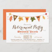 もみじのガーランド旗 引退パーティー 招待状 (正面/裏面)