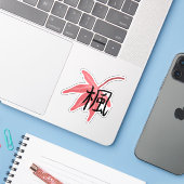 もみじのステッカー シール (ノートパソコンとiPhone)