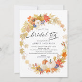 もみじのリース ブライダルシャワーティー 招待状 (正面)
