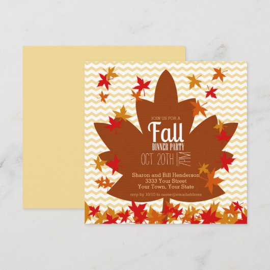 もみじの夕食会 招待状 (正面/裏面)