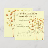 もみじの小枝の木 - 保存日付のお知らせ セーブザデート (正面/裏面)