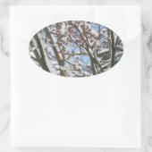 もみじの日本の雪 –  楕円形シール (バッグ)