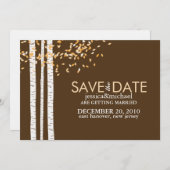 もみじの木の落葉 Save the Date 案内 セーブザデート (正面/裏面)
