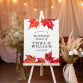 もみじの秋のリハーサルディナーウェルカムサイン ポスター