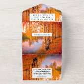 もみじの秋の木の葉 ウェディング アニバーサリー オールインワン招待状 (外側)