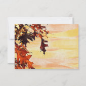 もみじの葉が色鮮やかに舞う結婚式の出欠確認・メニューカード 招待状 (裏面)