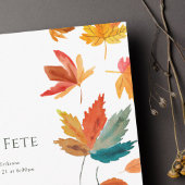 もみじの葉が落ちる　秋の宴 招待状
