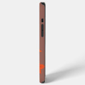 もみじの葉とぼかし効果のある秋のデザイン iPhoneケース (左側面)
