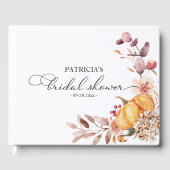 もみじの葉のカボチャ 秋の結婚前お披露目パーティー ゲストブック (正面)