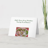 もみじの葉のクリスマスと新年のカード シーズンカード (裏面)