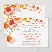 もみじの葉の彩るリハーサルディナーの招待状 autm2 招待状 (正面/裏面)