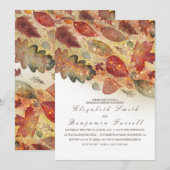 もみじの葉の彩るリハーサルディナー 招待状 (正面/裏面)